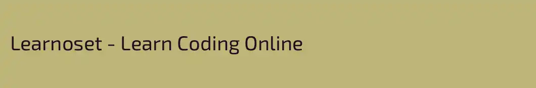 Learnoset - Learn Coding Online